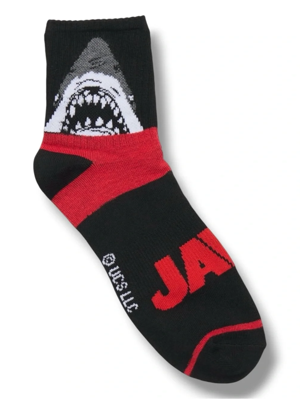 6-Pack Jaws Movie Funny Novelty Quarter Crew Ankle Socks - NWT